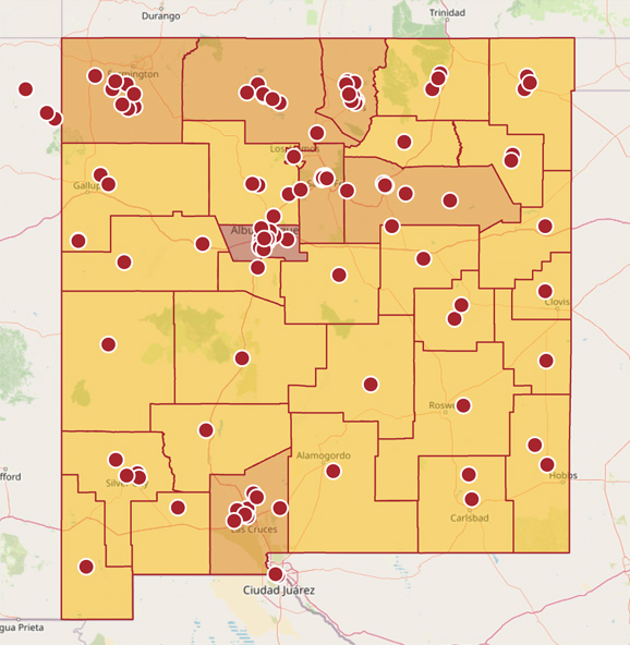 a map of New Mexico